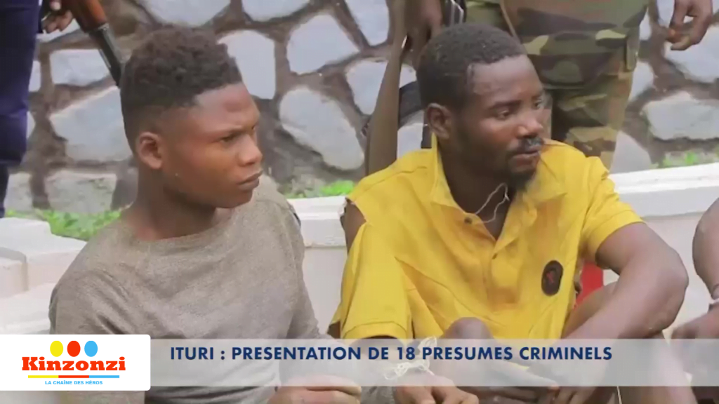 Ituri : Présentation de 18 présumés criminels