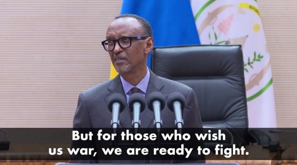 Paul Kagame : "Pour ceux qui nous souhaitent la guerre, nous sommes prêts à nous battre"